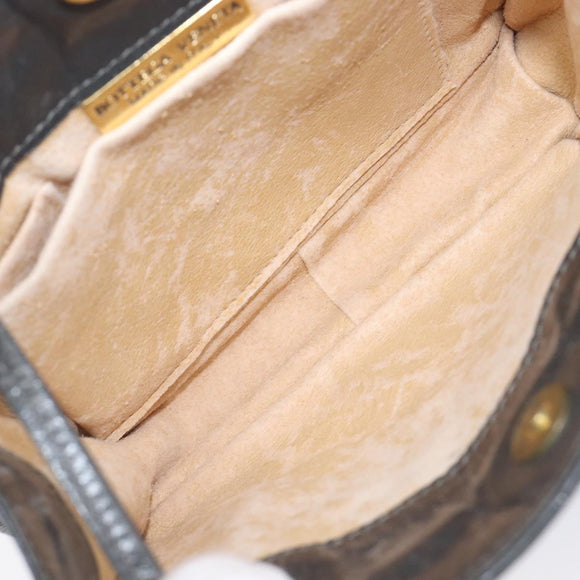 Bottega Veneta INTRECCIATO Shoulder Bag Leather Green Gold Auth 208728