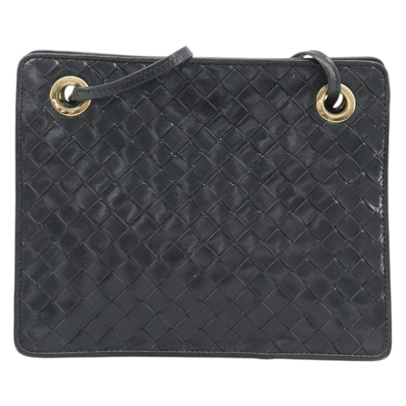 Bottega Veneta INTRECCIATO Shoulder Bag Leather Green Gold Auth 208728