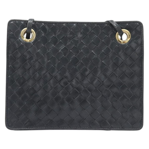 Bottega Veneta INTRECCIATO Shoulder Bag Leather Green Gold Auth 208728