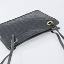 Bottega Veneta INTRECCIATO Shoulder Bag Leather Green Gold Auth 208728-6