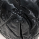 CHANEL Matelasse Portello Hand Bag Lamb Skin 2way Black Silver CC Auth 208729V-14