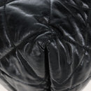 CHANEL Matelasse Portello Hand Bag Lamb Skin 2way Black Silver CC Auth 208729V-16