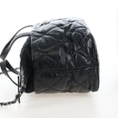 CHANEL Matelasse Portello Hand Bag Lamb Skin 2way Black Silver CC Auth 208729V-4