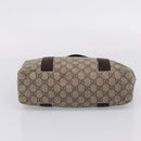 GUCCI GG Supreme Tote Bag PVC Beige Silver 141976 Auth 208730-10