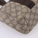 GUCCI GG Supreme Tote Bag PVC Beige Silver 141976 Auth 208730-14