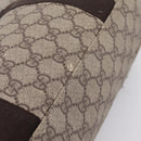 GUCCI GG Supreme Tote Bag PVC Beige Silver 141976 Auth 208730-15
