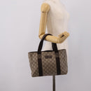 GUCCI GG Supreme Tote Bag PVC Beige Silver 141976 Auth 208730-24
