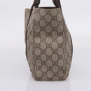 GUCCI GG Supreme Tote Bag PVC Beige Silver 141976 Auth 208730-4