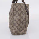 GUCCI GG Supreme Tote Bag PVC Beige Silver 141976 Auth 208730-5