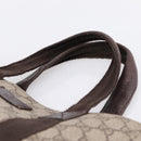 GUCCI GG Supreme Tote Bag PVC Beige Silver 141976 Auth 208730-8