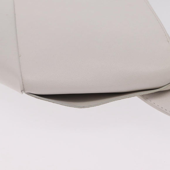 Bottega Veneta MAXI INTRECCIATO Body Bag Leather White Gold Auth 208731V