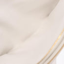 Bottega Veneta MAXI INTRECCIATO Body Bag Leather White Gold Auth 208731V-19