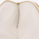 Bottega Veneta MAXI INTRECCIATO Body Bag Leather White Gold Auth 208731V-20