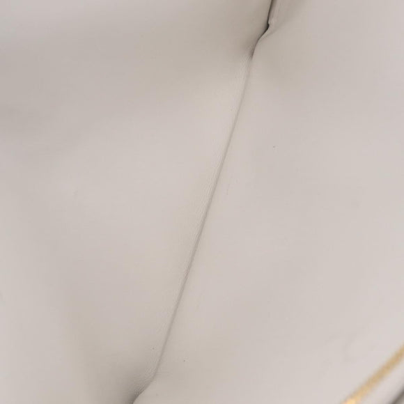 Bottega Veneta MAXI INTRECCIATO Body Bag Leather White Gold Auth 208731V