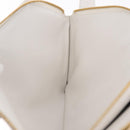 Bottega Veneta MAXI INTRECCIATO Body Bag Leather White Gold Auth 208731V-23