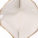 Bottega Veneta MAXI INTRECCIATO Body Bag Leather White Gold Auth 208731V-25