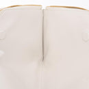 Bottega Veneta MAXI INTRECCIATO Body Bag Leather White Gold Auth 208731V-27