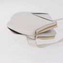 Bottega Veneta MAXI INTRECCIATO Body Bag Leather White Gold Auth 208731V-5