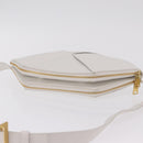 Bottega Veneta MAXI INTRECCIATO Body Bag Leather White Gold Auth 208731V-7