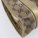 GUCCI GG Crystal Jackie Shoulder Bag Beige Gold 203495 Auth 208732-11