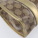 GUCCI GG Crystal Jackie Shoulder Bag Beige Gold 203495 Auth 208732-13