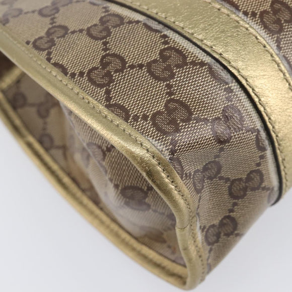 GUCCI GG Crystal Jackie Shoulder Bag Beige Gold 203495 Auth 208732