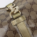 GUCCI GG Crystal Jackie Shoulder Bag Beige Gold 203495 Auth 208732-16