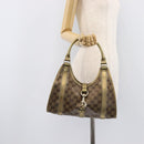 GUCCI GG Crystal Jackie Shoulder Bag Beige Gold 203495 Auth 208732-25