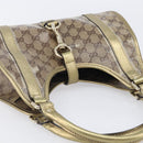 GUCCI GG Crystal Jackie Shoulder Bag Beige Gold 203495 Auth 208732-6