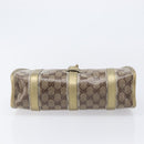 GUCCI GG Crystal Jackie Shoulder Bag Beige Gold 203495 Auth 208732-9