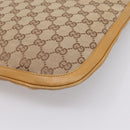 GUCCI GG Canvas Shoulder Bag Beige Gold 001 4129 Auth 208735-12