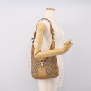 GUCCI GG Canvas Shoulder Bag Beige Gold 001 4129 Auth 208735-22