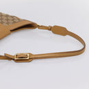 GUCCI GG Canvas Shoulder Bag Beige Gold 001 4129 Auth 208735-7
