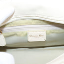 Christian Dior Maris Pearl Canage Hand Bag Leather White Gold Auth 208737A-20