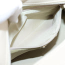 Christian Dior Maris Pearl Canage Hand Bag Leather White Gold Auth 208737A-24