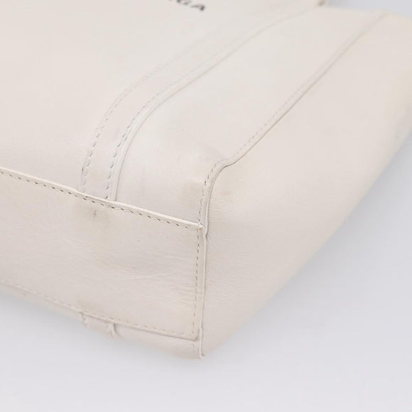 Balenciaga Everyday XXS Hand Bag Leather 2way White Silver 551815 Auth 208739A