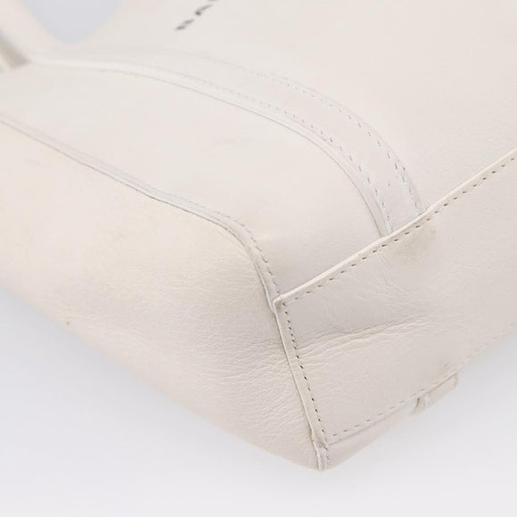 Balenciaga Everyday XXS Hand Bag Leather 2way White Silver 551815 Auth 208739A