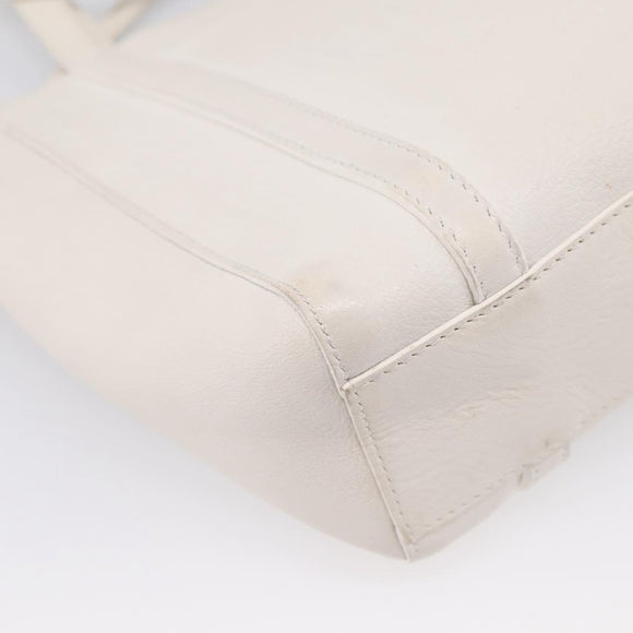 Balenciaga Everyday XXS Hand Bag Leather 2way White Silver 551815 Auth 208739A