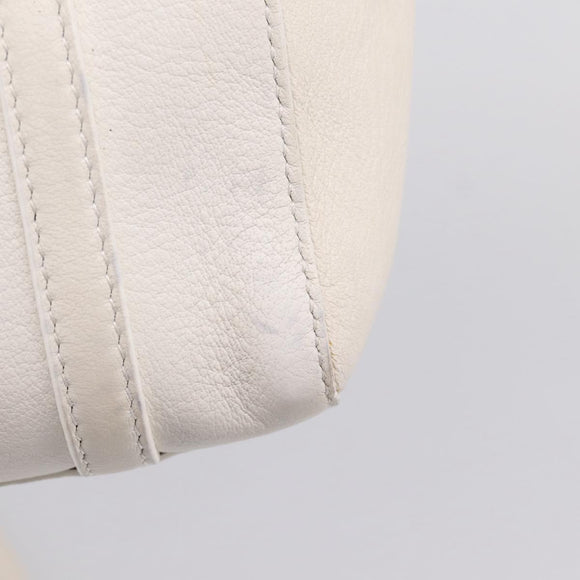 Balenciaga Everyday XXS Hand Bag Leather 2way White Silver 551815 Auth 208739A
