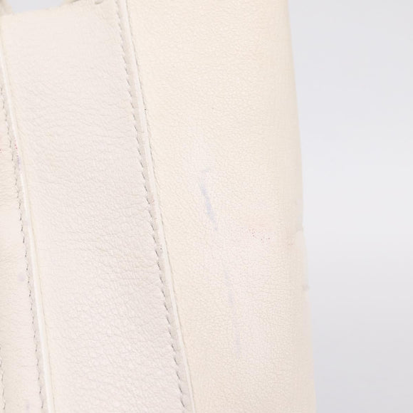 Balenciaga Everyday XXS Hand Bag Leather 2way White Silver 551815 Auth 208739A