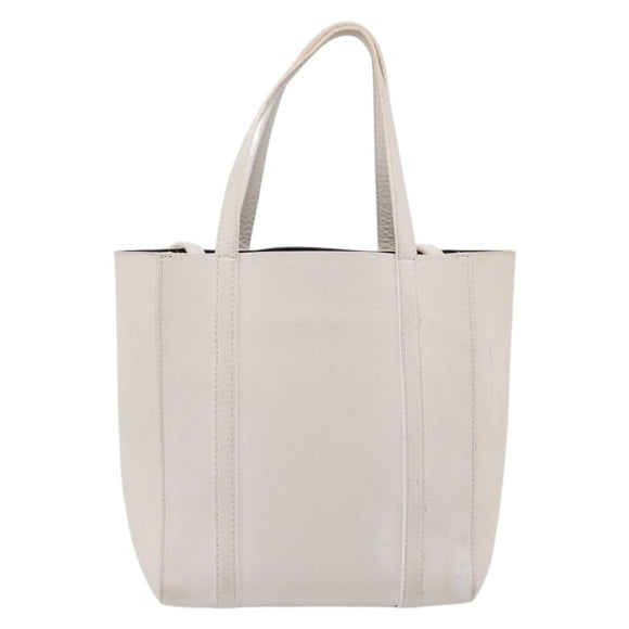 Balenciaga Everyday XXS Hand Bag Leather 2way White Silver 551815 Auth 208739A