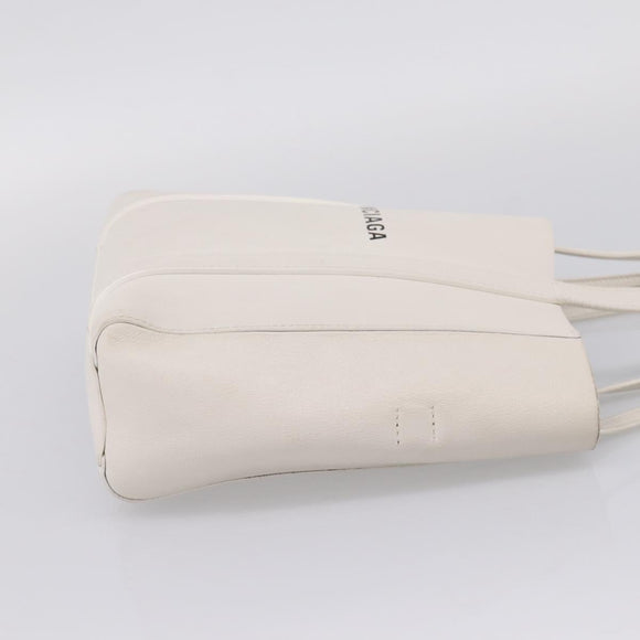 Balenciaga Everyday XXS Hand Bag Leather 2way White Silver 551815 Auth 208739A