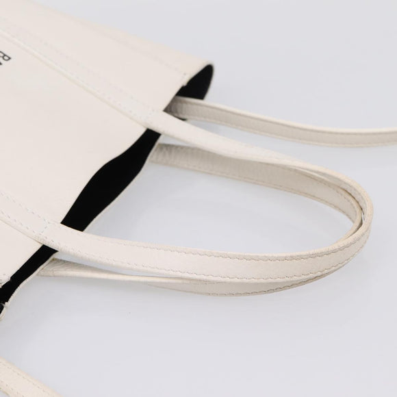 Balenciaga Everyday XXS Hand Bag Leather 2way White Silver 551815 Auth 208739A