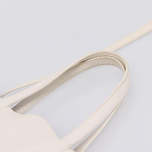 Balenciaga Everyday XXS Hand Bag Leather 2way White Silver 551815 Auth 208739A