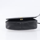 GIVENCHY Shoulder Bag Leather Black Gold Auth 208740-11
