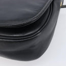 GIVENCHY Shoulder Bag Leather Black Gold Auth 208740-12