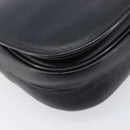GIVENCHY Shoulder Bag Leather Black Gold Auth 208740-13