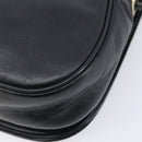 GIVENCHY Shoulder Bag Leather Black Gold Auth 208740-14