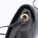 GIVENCHY Shoulder Bag Leather Black Gold Auth 208740-16