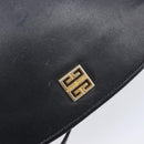 GIVENCHY Shoulder Bag Leather Black Gold Auth 208740-17